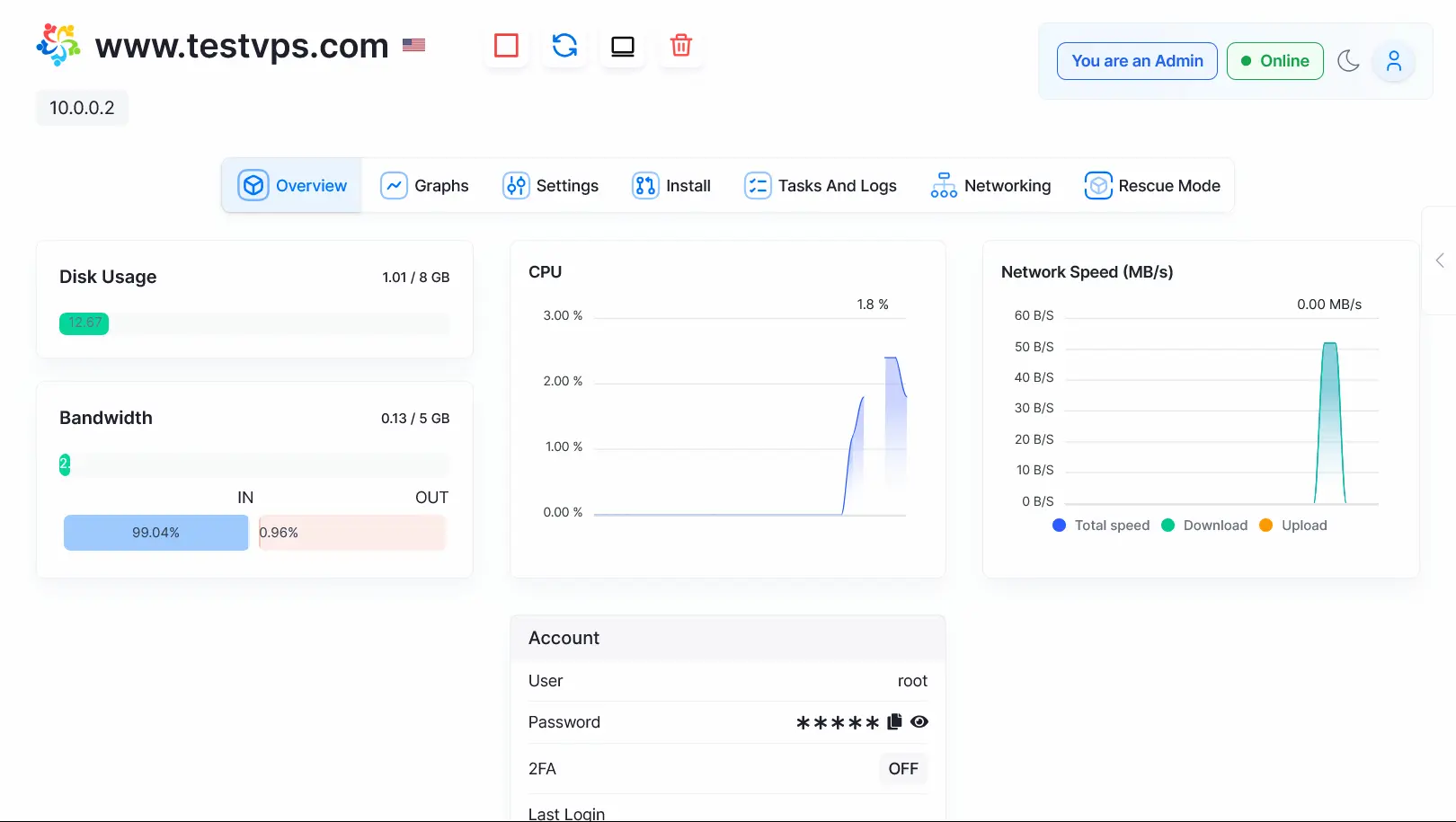 کنترل پنل virtualizor سرور مجازی ایران