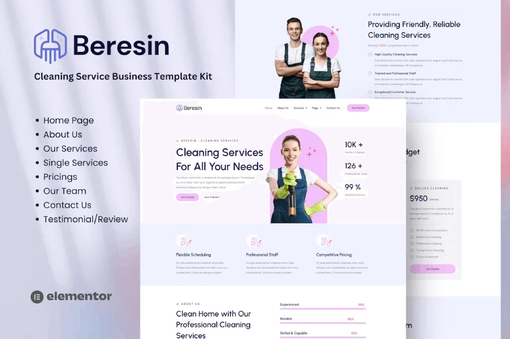 کیت المنتور خدمات نظافتی مدرن Beresin