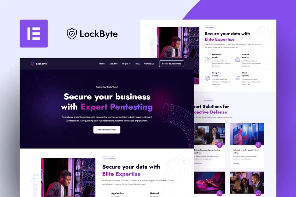 کیت قالب المنتور خدمات امنیت سایبری LockByte 7 کیت قالب المنتور خدمات امنیت سایبری LockByte