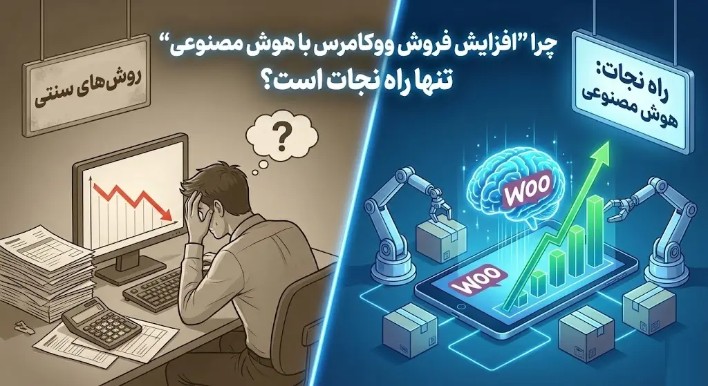 چرا "افزایش فروش ووکامرس با هوش مصنوعی" تنها راه نجات است؟